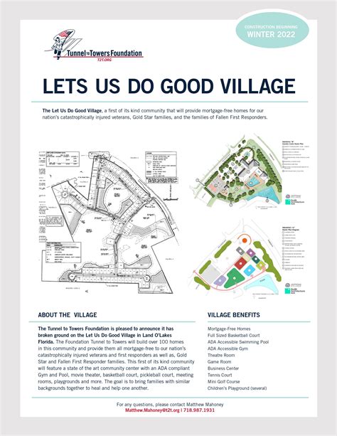 The community also will include a state-of-the-art community center. . Let us do good village florida